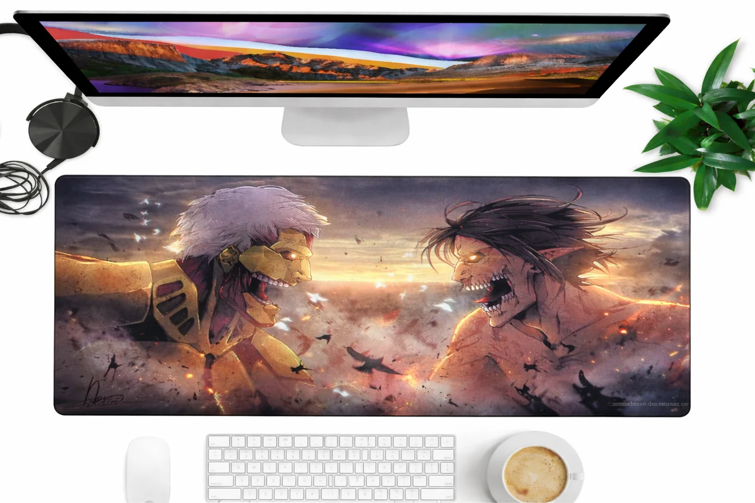 Dramatic Titan Themed Workspace Setup