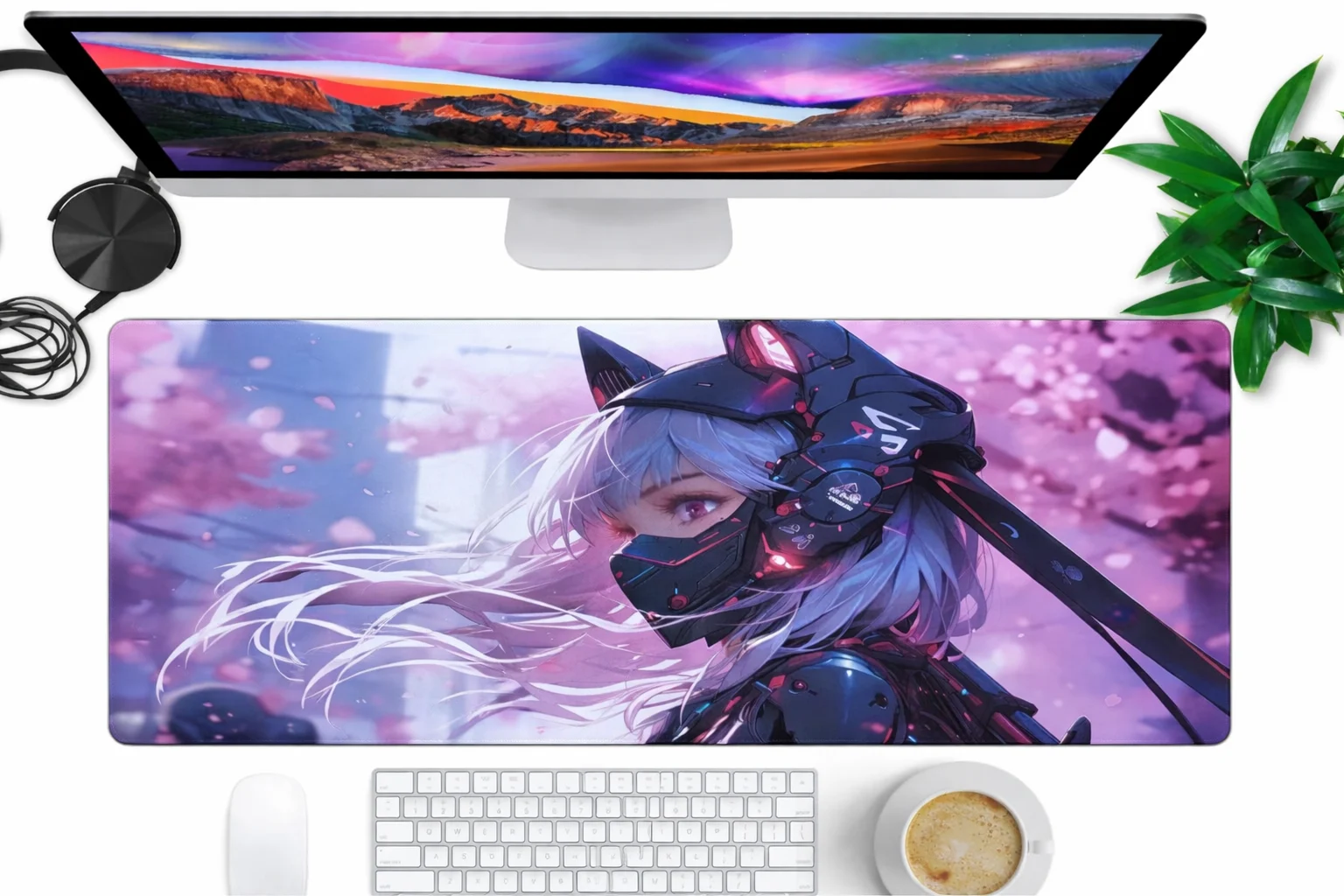 Futuristic Anime Mouse Pad Design