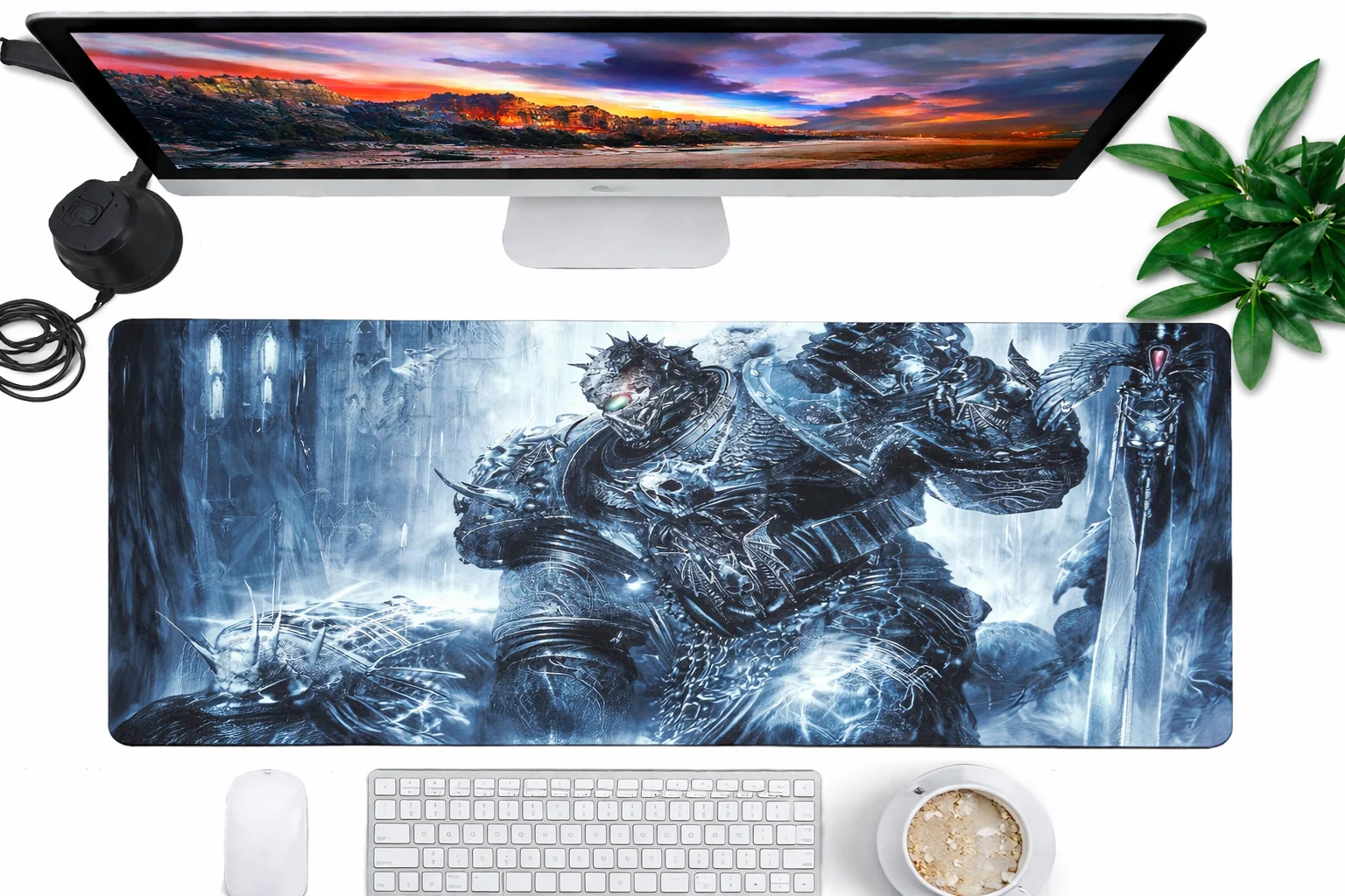 Icy Undead Warrior Desk Setup